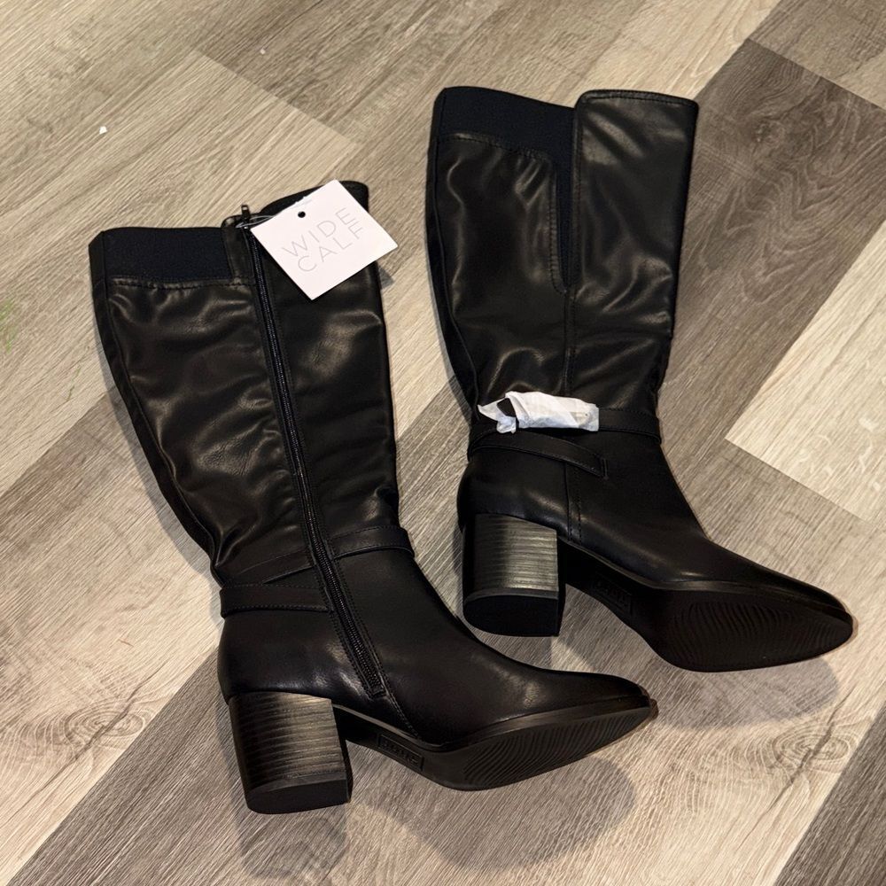Naturalizer Black Heeled Boots for Women